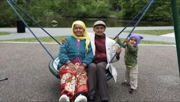 grandparents with their grandson